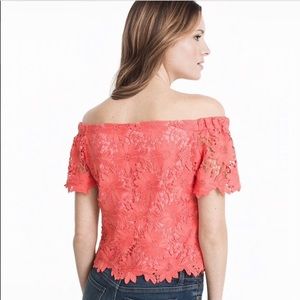 🔥FINAL PRICE🔥 WHBM Coral Lace Top